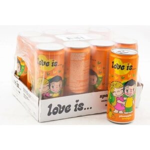 Напиток "LOVE IS" 0.33 л упаковка 12 штук газ ананас-апельсин