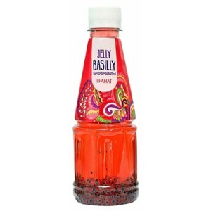 Напиток сокосодержащий Jelly Basilly с семенами базилика вкус Гранат, 300 мл, 6 шт