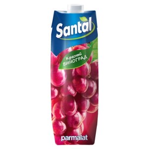 Напиток сокосодержащий Santal Красный виноград, без сахара, 1 л, 12 шт.