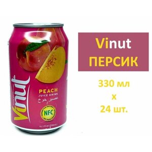 Напиток сокосодержащий ViNut (ВиНут) Персик 0,33 л x 24 банки