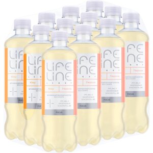 Напиток витаминизированный Lifeline focus персик юзу негазированный, пластик, персик, 12 шт. по 0.5 л
