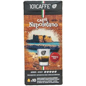 Napoletano coffee blend - премиальный кофе бленд из отборной робусты, 10 капсул совместимых с кофе машинами типа Nespresso