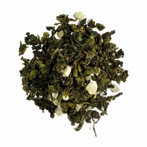 Настоящий Китайский зеленый рассыпной Чай Улун с ароматом и кусочками персика, 100 гр
