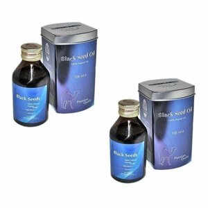 Натуральное масло черного тмина Премиум Хемани (Black Seed Oil Premium Hemani) повышает иммунитет, противовирусное средство, 2х100 мл