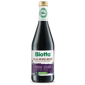 Нектар Biotta Wald-Heidelbeere, BIO (БИО) из черники прямого отжима, без сахара, 0.5 л, 500 г