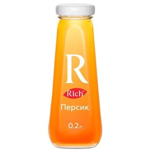 Нектар Rich Персик, в стеклянной бутылке, 0.2 л, 200 г