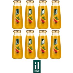 Нектар (Сок) IL PRIMO манго с мякотью, 0,2 литра ( 200мл. стеклянная бутылка (стекло)- 8 штук