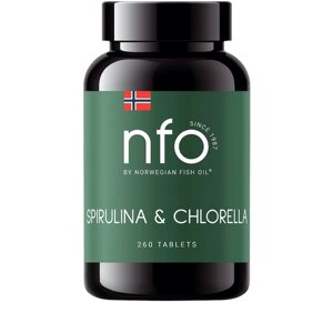 NFO Спирулина Хлорелла/Spirulina Chlorella таблетки массой 500 мг 260 шт