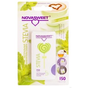NOVASWEET Заменитель сахара Stevia таблетки, 9 г, 150 мл, 150 шт. в уп.