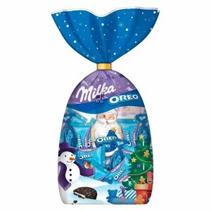 Новогодний подарочный набор конфет и шоколада Milka & OREO Xmas Mix (Германия), 224 г