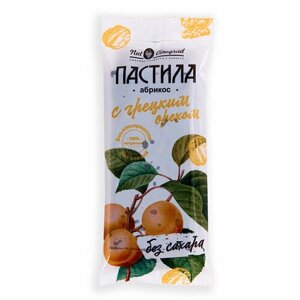 Nut Vinograd, Пастила фруктовая "Абрикос" с грецким орехом, 50 грамм, 2 штуки