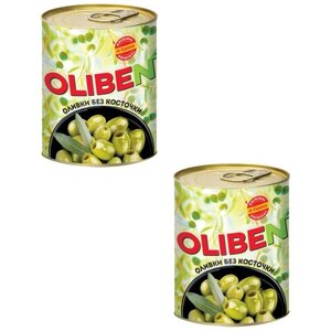 «OLIBEN», оливки без косточки, 2 шт по 270 г
