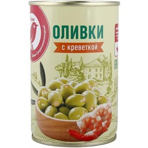 Оливки ашан Красная птица с креветками, 300 г, 3 шт