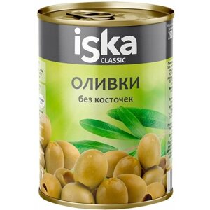 Оливки без косточки ISKA зеленые, 300 мл - 5 шт.