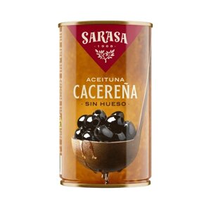 Оливки черные без косточки "Асейтунас негра син уесо"сараса" 0,37 литра