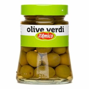 Оливки D'Amico зеленые с косточкой, 300 гХ8 штук