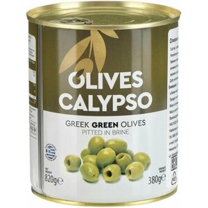 Оливки гигантские халкидики зеленые без косточки CALYPSO, Супер Мамут 70-90 шт/кг, ж/б 850 мл
