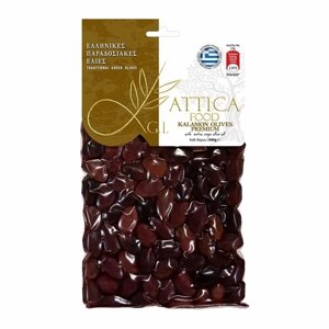 Оливки "Kalamon" PREMIUM 500г в оливковом масле Extra Virgin Attica Food, вакуум, Греция