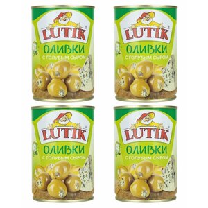 Оливки Lutik с голубым сыром, 280 гр. 4 шт