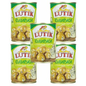 Оливки Lutik с голубым сыром, 280 гр. 5 шт