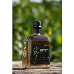 Оливковое масло Green Extra Virgin Olive Oil Аgoureleo 500мл, кислотность 0,2(лимитированная коллекция) урожай 2022г. нефильтрованное первого холодного отжима