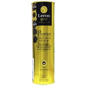 Оливковое масло Lesvos Gold PREMIUM 1л (Греция, Лесбос, Extra Virgin, P. G. I., жесть)