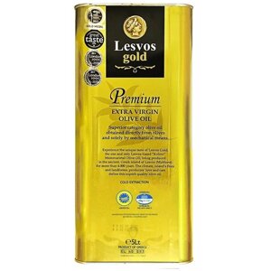 Оливковое масло Lesvos Gold PREMIUM 5л (Греция, Лесбос, Extra Virgin P. G. I., жесть)