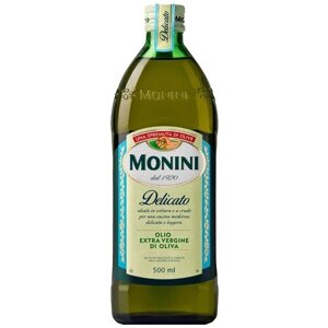 Оливковое масло Monini Extra Virgin Delicato нерафинированное высшего качества первого холодного отжима Экстра Вирджин, 0,5 л