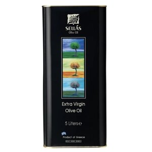 Оливковое масло Sellas Extra Virgin 5л, 0.3%Греция, Пелопоннес, Extra Virgin, жесть)