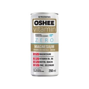 Oshee 0,25л. 24шт. Напиток газированный Акаи без сахара (Magnesium+Vit+Min) OSHEE VITAMIN ENERGY MAGNEZ ZERO 250ML. Напиток газированный