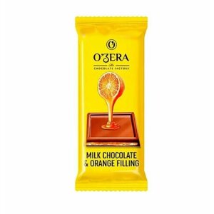 "OZera", молочный шоколад Milk & Orange filling с желейной апельсиновой начинкой