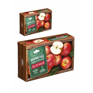 «Озёрский сувенир», мармелад «Яблочный», 100% натуральный продукт, 320 г 2 пачки