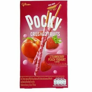 Палочки Pocky Клубника и персик в йогурте, 38гр