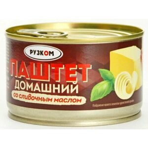 Паштет домашний со сливочным маслом "Рузком" ТУ 230 гр. 4 шт.