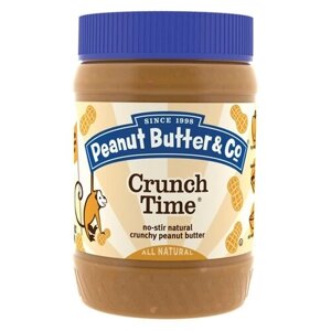 Паста арахисовая Crunch Time хрустящая Peanut Butter & Co., 454 г, пластиковая банка