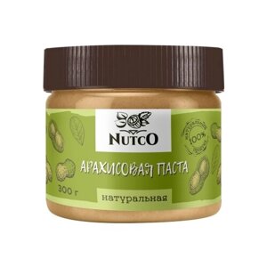Паста арахисовая натуральная Nutco, 300 г, пластиковая банка