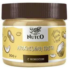 Паста арахисовая с кокосом Nutco, 300 г, пластиковая банка