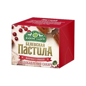 Пастила Белёвские сладости Белёвская без сахара, яблоко, клюква, клюква-яблоко, 100 г
