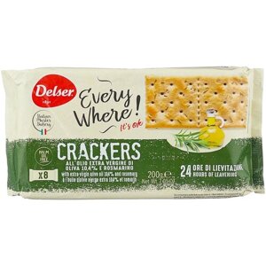 Печенье Delser Crackers Mediterraneo с розмарином и оливковым маслом, 200 г, травы