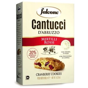 Печенье Falcone Cantucci с клюквой, 180г