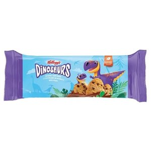 Печенье Kellogg's Dinosaurs сдобное, 120 г, шоколад, ваниль