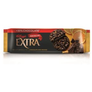 Печенье Kellogg's Extra гранола, 150 г, шоколад, какао