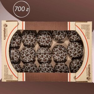 Печенье люкс в темной глазури с начинкой крем-брюле, 700 г , КД Фабрикантъ