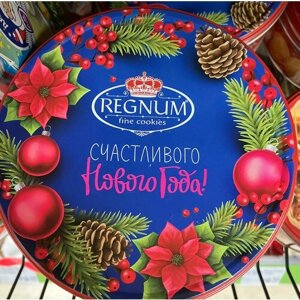 Печенье сдобное Новогодние праздники. RECNUM. в ж/б. 150гр. упаковка в ассортименте. 4 шт.