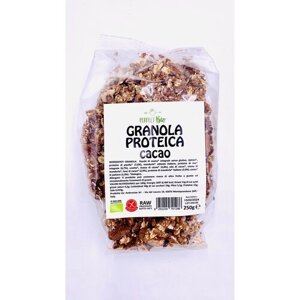 Perfect Bio Гранола БИО с какао бобами и миндалем с повышенным содержанием протеина, без глютена, Италия 250г