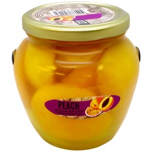 Персики DOLCE ALBERO половинки в соке маракуйи, 580мл