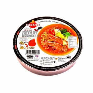 Picnic Лапша быстрого приготовления Со вкусом Том Ям с креветкой, чашка 70 гр