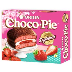Пирожное Orion Choco Pie клубника, 360 г