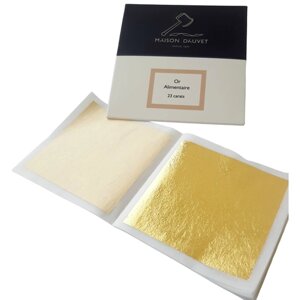 Пищевая добавка "Сусальное золото" 23 карата (Е175), 10 листов 80x80 мм.