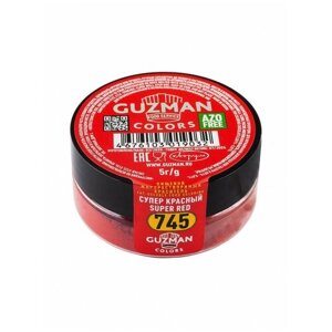 Пищевой краситель сухой жирорастворимый GUZMAN Супер Красный, концентрированный для кондитерских изделий шоколада глазури и свечей, 5 гр.